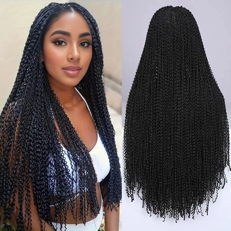 Длинный черный плетеный парик BCHR для чернокожих женщин синтетические прямые