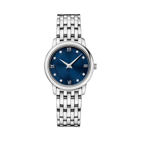 

Womens watch Saucer Flying Simple Quartz Ladies Black BLue Leather