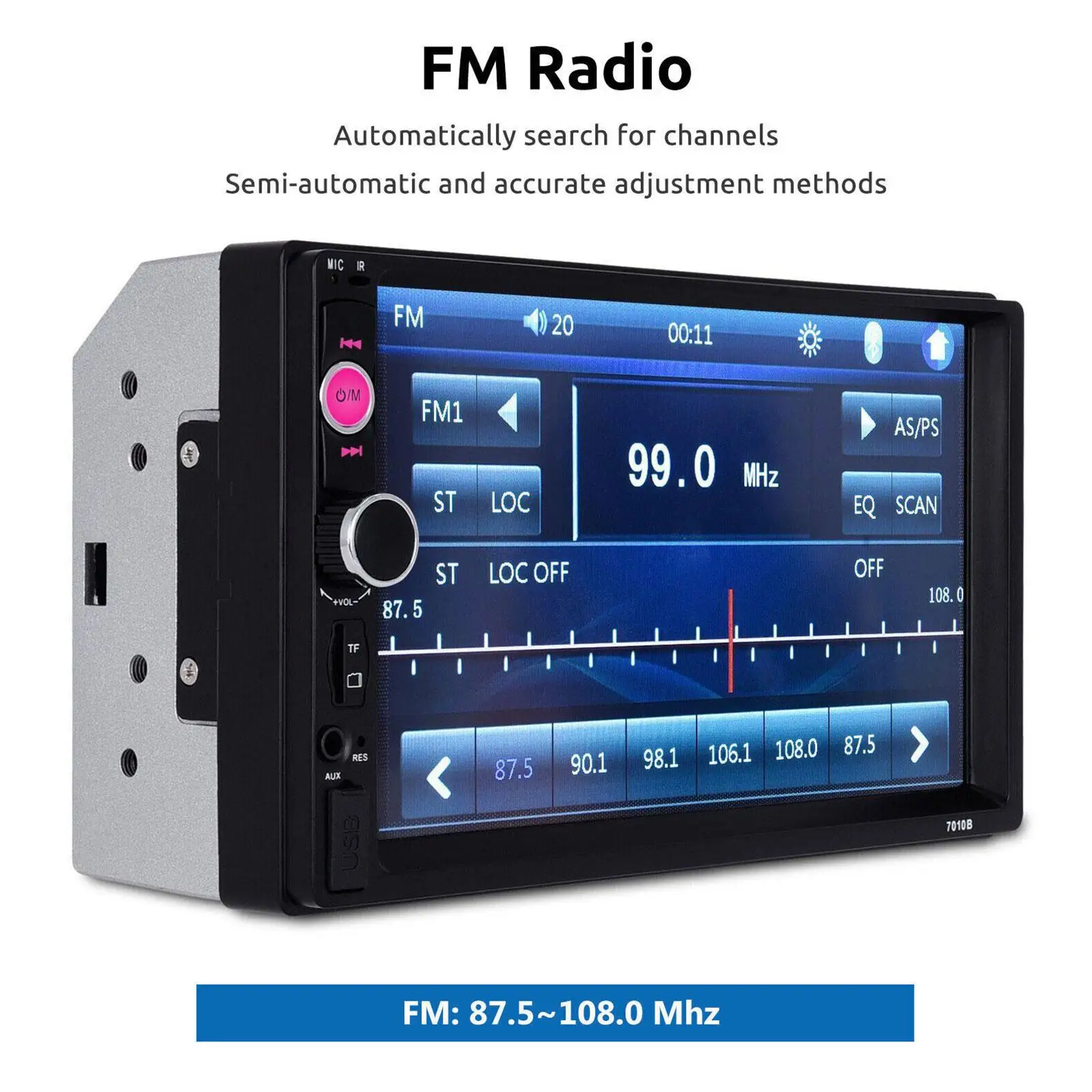 Автомагнитола 2 Din Мультимедийный проигрыватель с экраном 7 дюймов HD MP5 Bluetooth USB TF FM