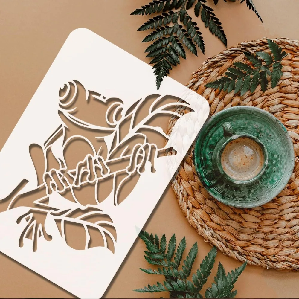 Трафарет для рисования деревной лягушки 8 3x11 7 дюйма многоразовый шаблон с