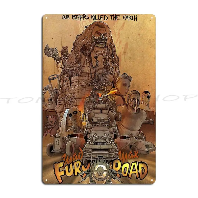 Фото Металлическая табличка-постер Carmageddon Max Pack: Декор для кинотеатров, пабов, стен, с изображением персонажей №1