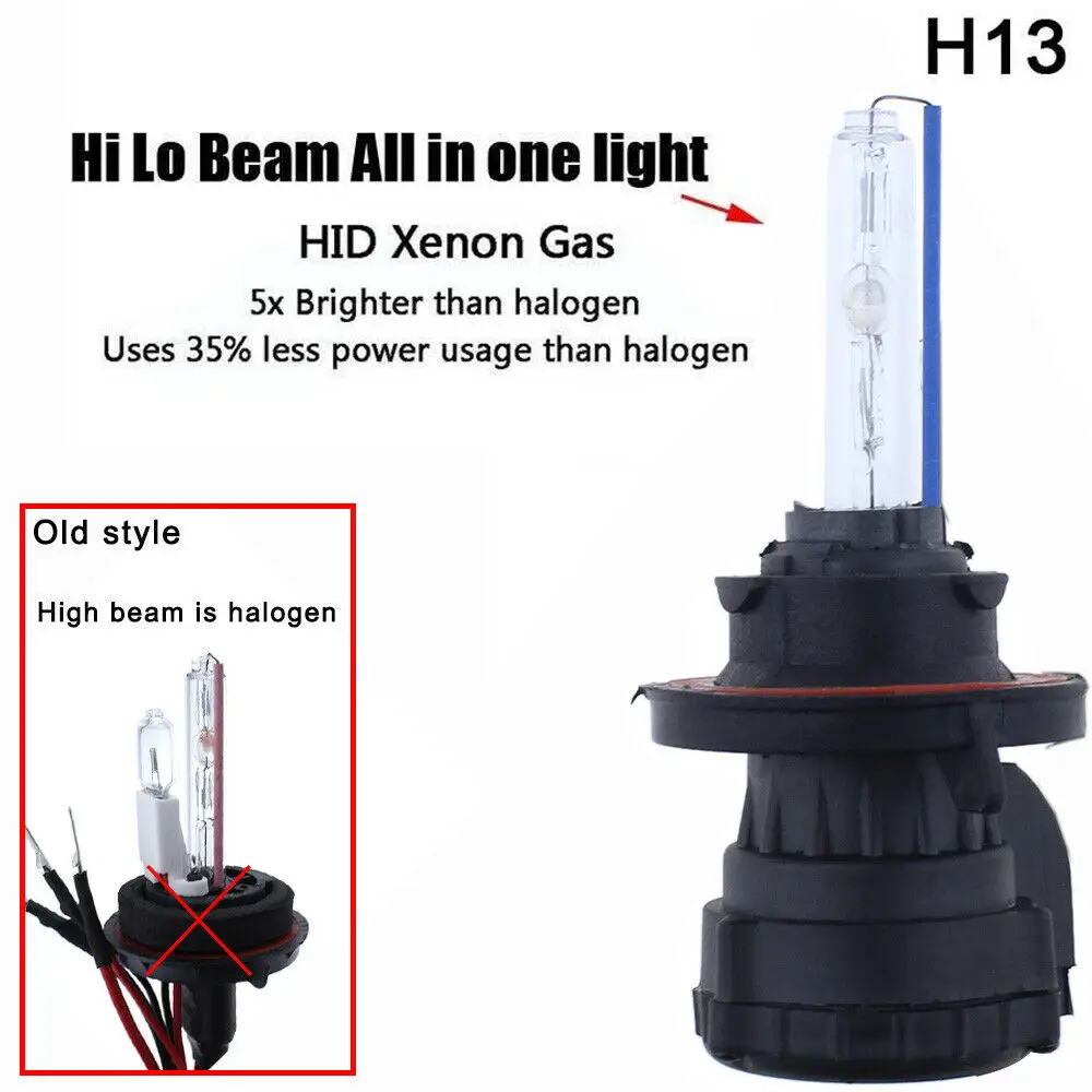 55W Glofe H13 Bi-Xenon 9008 Hid Headlight Conversion Kit Bulb 30000K Deep Blue | Car Bulbs(Xenon)