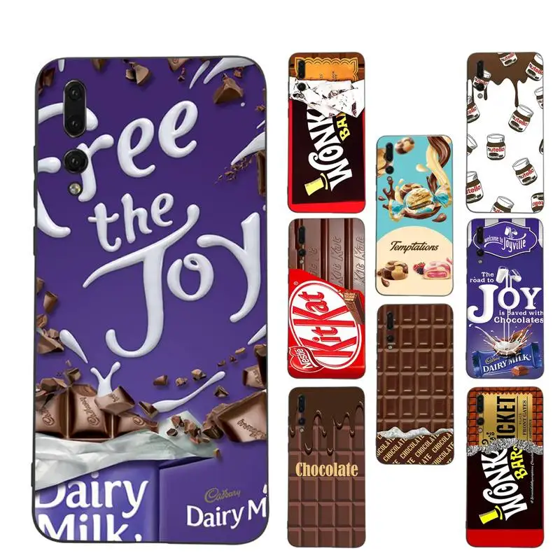 

RuiCaiCa Cute Chocolate Food Phone Case Soft Silicone Case For Huawei p 30lite p30 20pro p40lite P30 Capa