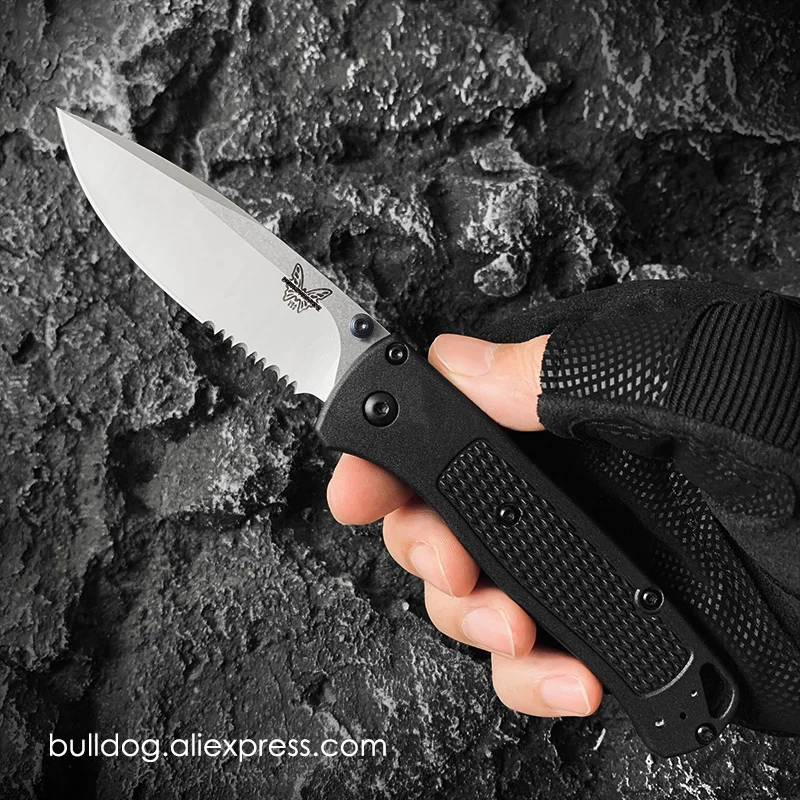 

BM 535 BUGOUT Knives BENCH S30V MADE Serration Drop Point Blade Folding Knife EDC Self Defense Pocketknives B10 Top Ver