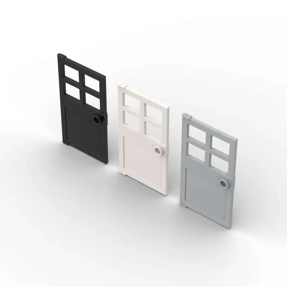 MOC 10 шт. частица головоломки 60623 двери 1x4x6 строительные блоки с 4 панелями и