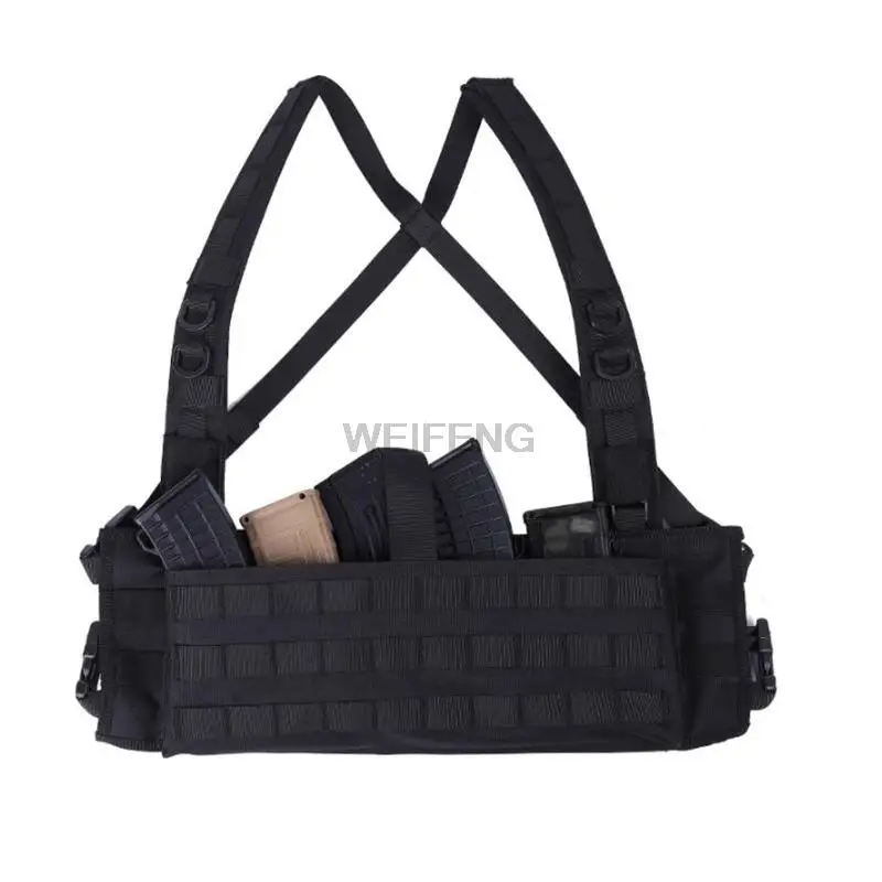 

Tactical Molle Vest Chest Rig Military 5.56mm Magazine Pouch Holder Vest Paintball Vest Front Pouch Chest Bag Hunting Airsoft