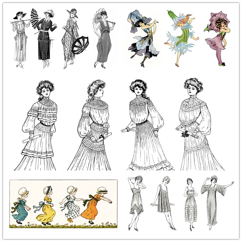 Модные прозрачные штампы 2022 8x14 см, штампы для девочек, симпатичная леди, Детская модель, эльф, монстр, карточки, поделки, без металла, штампы для резки, скрапбукинг