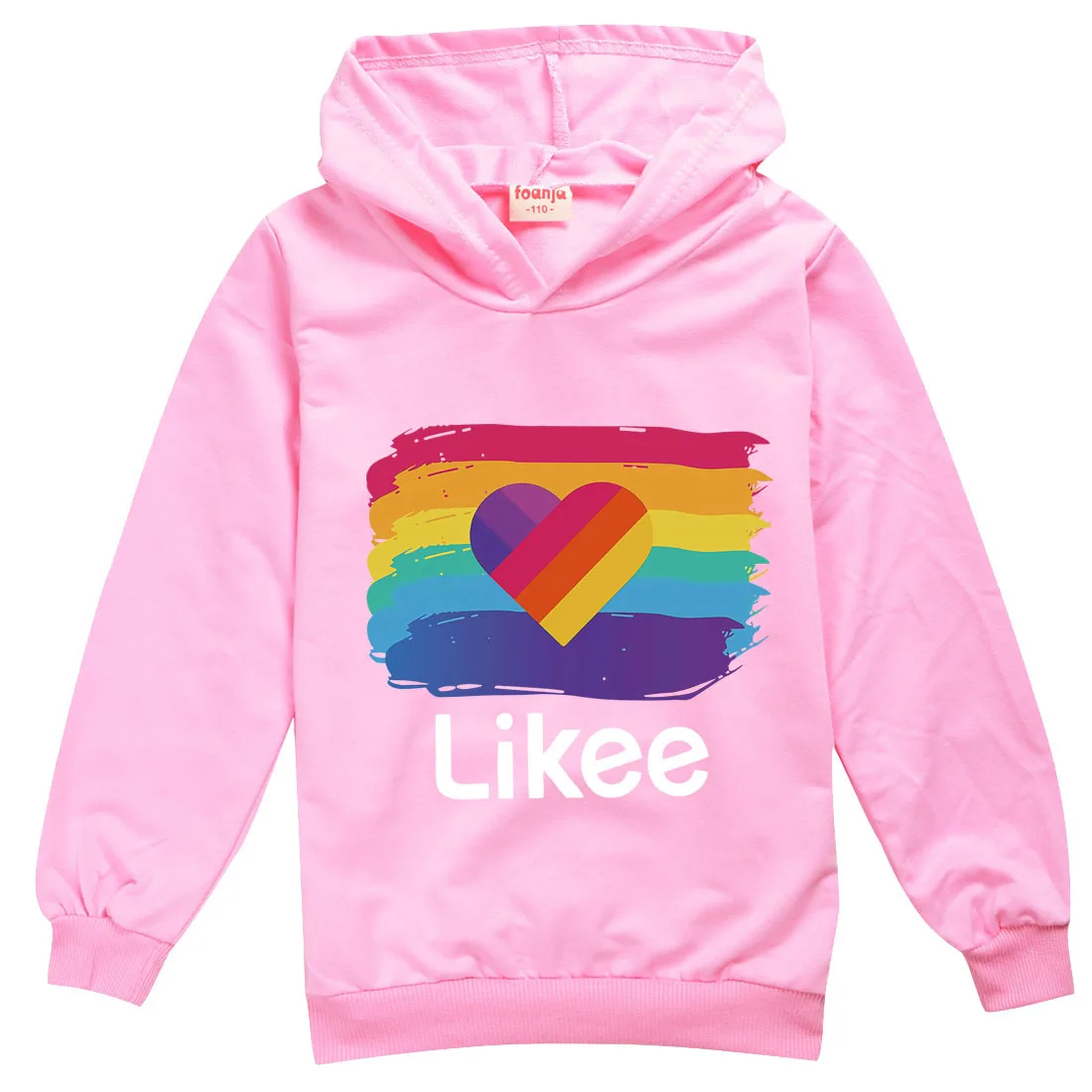 

2022 Girls Sweatshirt Spring Autumn Boys Hoodies Likee Long Sleeve Hoodie Love Print T-shirt Top Teens Kids Clothes