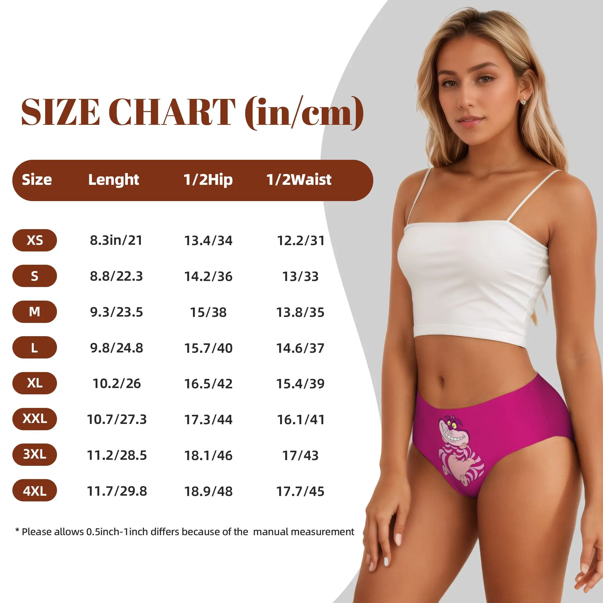 Фото Женские трусики Custom C-Cheshire Anime Cat Briefs, дышащие, эластичные №5