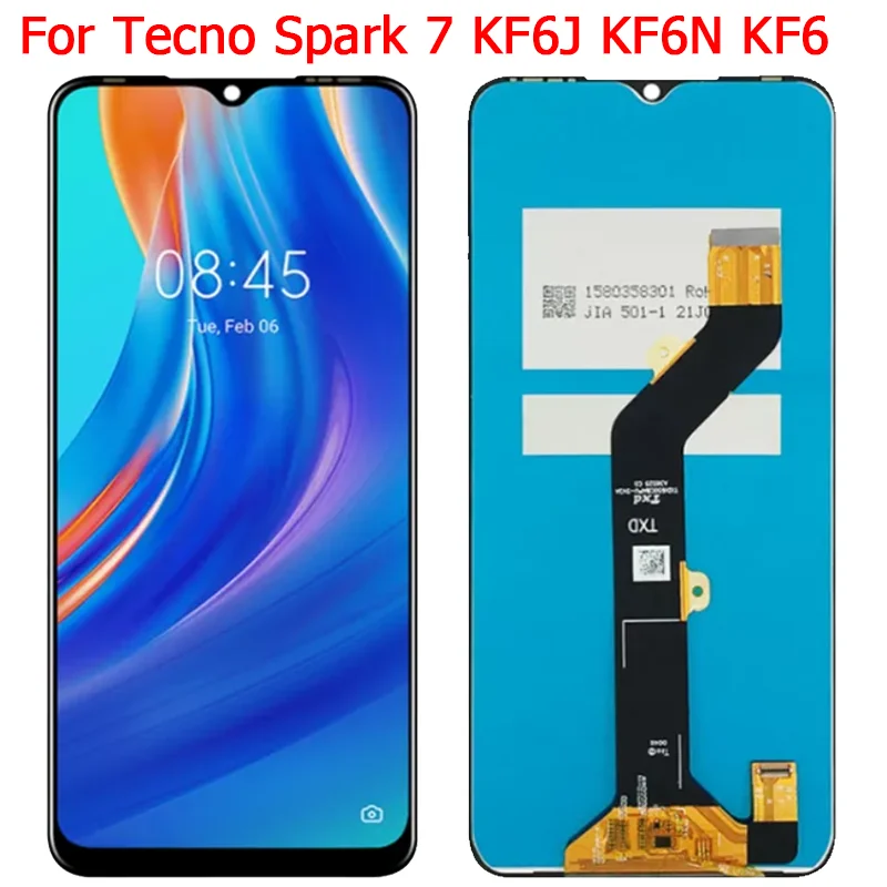 

Новый оригинальный ЖК-дисплей для Tecno Spark 7, сенсорный экран 6,5 дюйма, Tecno Spark 7 KF6J KF6 KF6N, дисплей, сенсорная панель, дигитайзер, запчасти