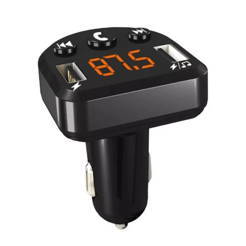 

Car Charger Hands-free FM Transmitter Bluetooth-compatible Car Kit LCD MP3 Player Dual USB AUX Player Phone Charger for Phone