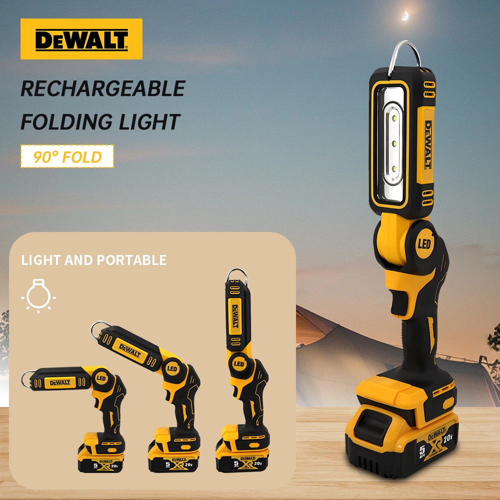 Портативный складной фонарик Dewalt