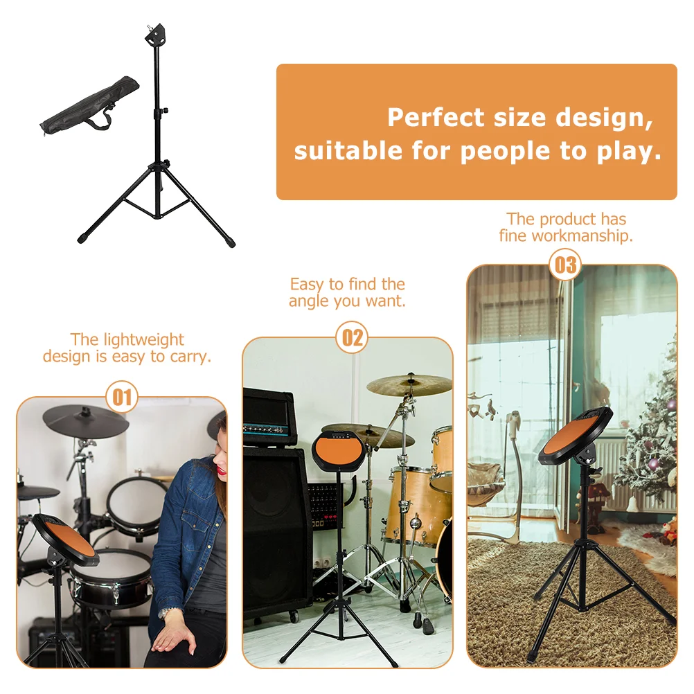 Drum Stand Musical Instrument Part Practice Rack Tool Holder Supply Tripod Dumb Nylon Iron