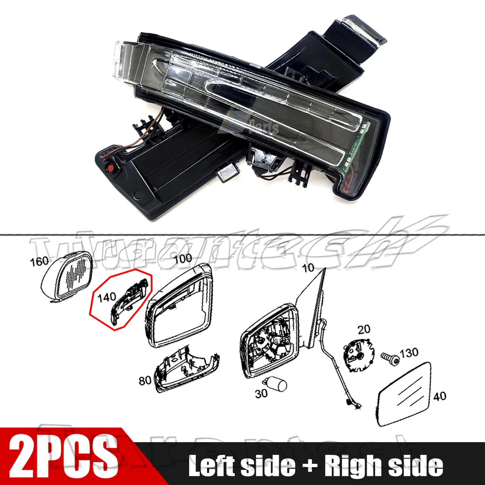 2 шт. указатель поворота для Mercedes-Benz CL Class CL500 CL550 CL600 CL63AMG CL65AMG Coupe Янтарный