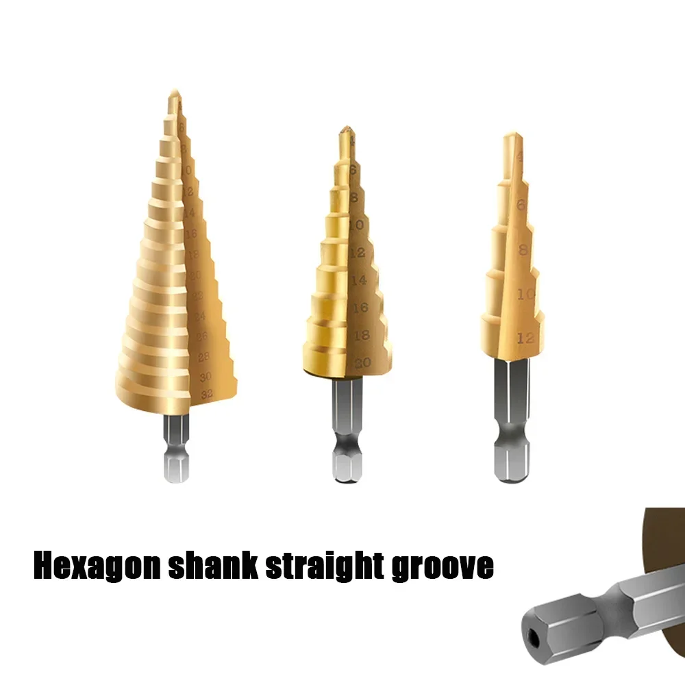 Набор ступенчатых Сверл из быстрорежущей стали биты с титановым покрытием для