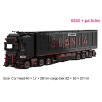 building blocks high tech scania truck trailer electric remote control assembly toy moc 62038 compatible with lego bricks