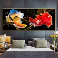 big swimming goldfish diy 5d diamond painting full drill square round embroidery mosaic picture of rhinestones home decor gifts