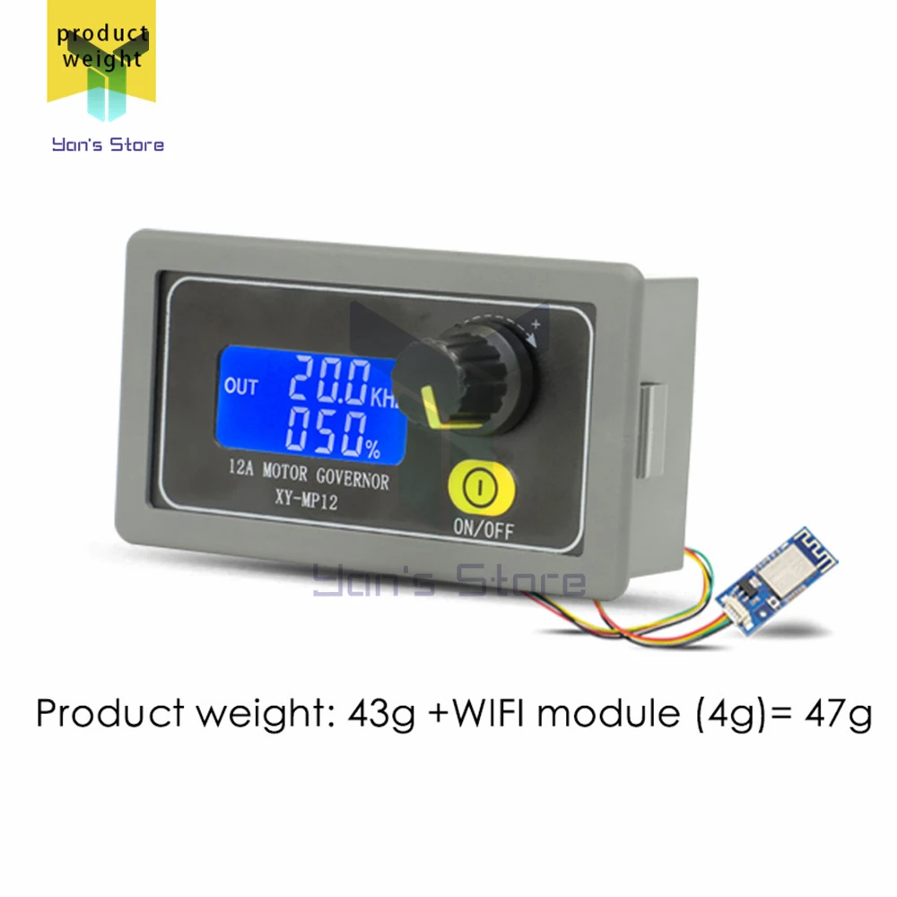 12A 360W PWM Регулятор скорости двигателя постоянного тока с возможностью регулировки и коммуникацией WiFi, диммером светодиодов.