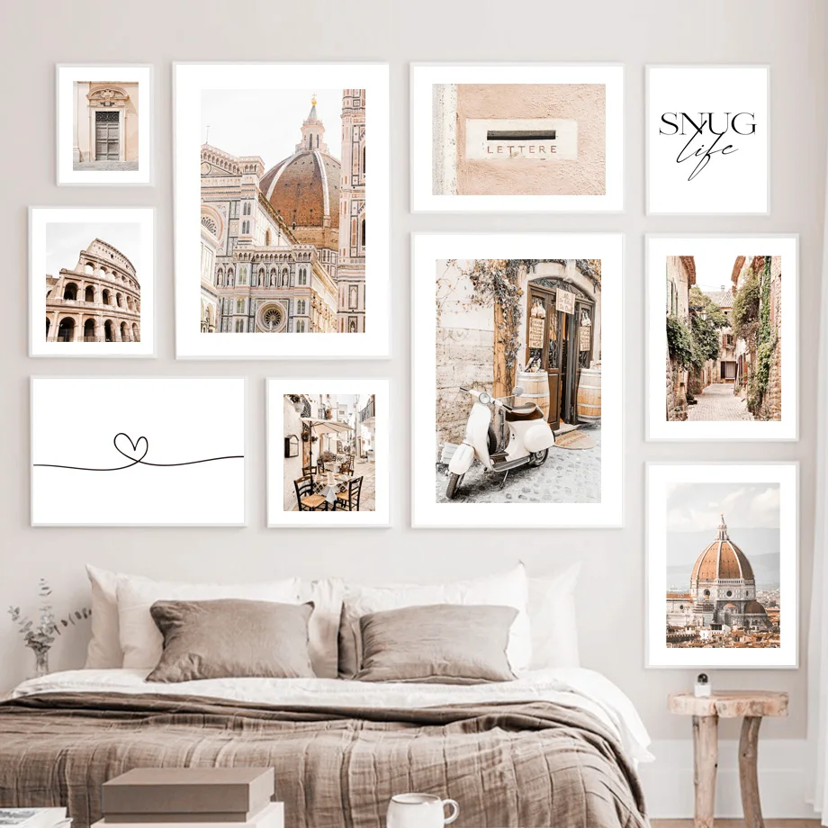 

Santa Maria Del Fiore Dome Colosseum Vintage Rome Art Canvas Painting Nordic Posters And Prints Wall Pictures Living Room Decor