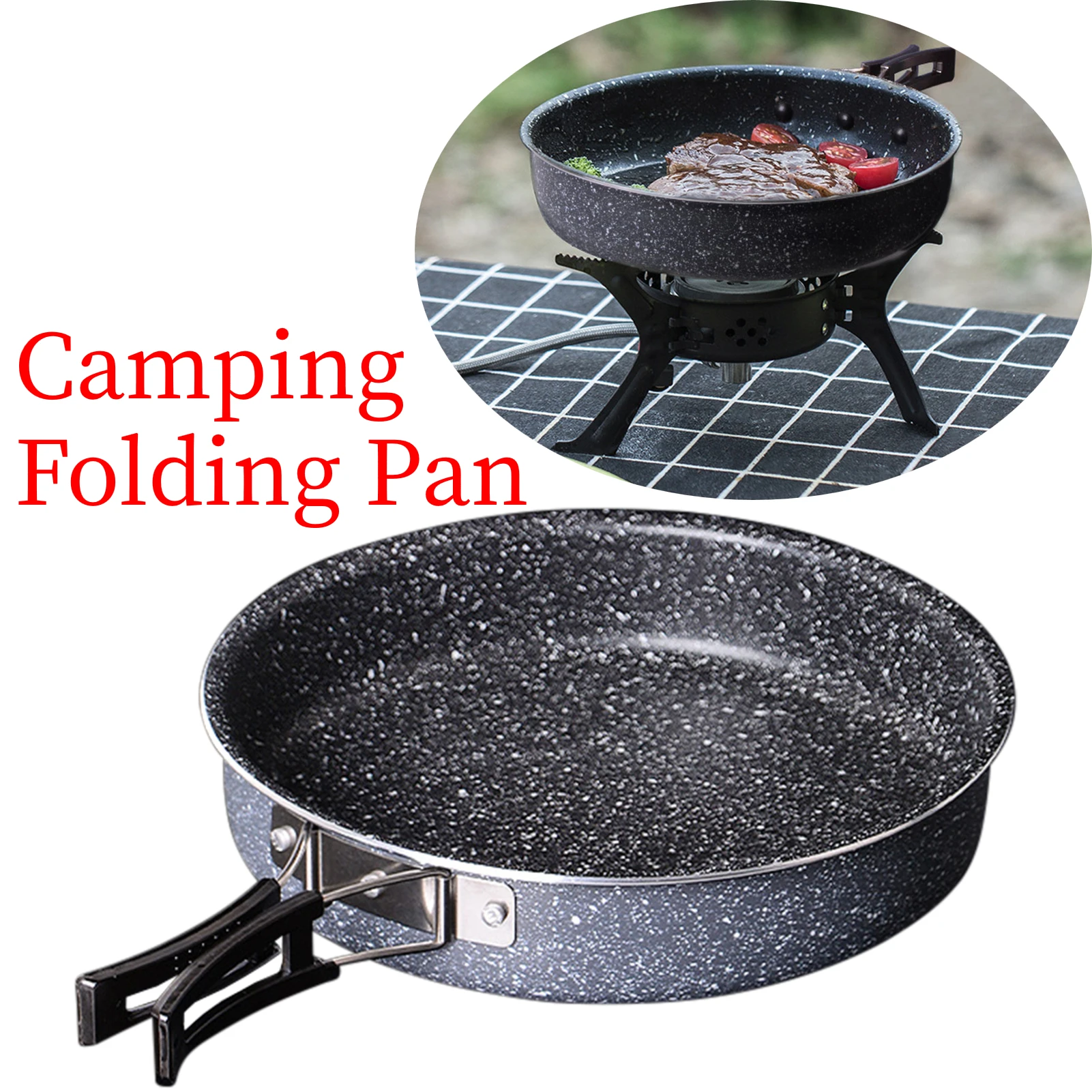 

Lightweight Collapsible Nonstick Omelet Pan Outdoor Folding Quick Heating Omelet Maker Fry Pan for Camping Hiking Cookware