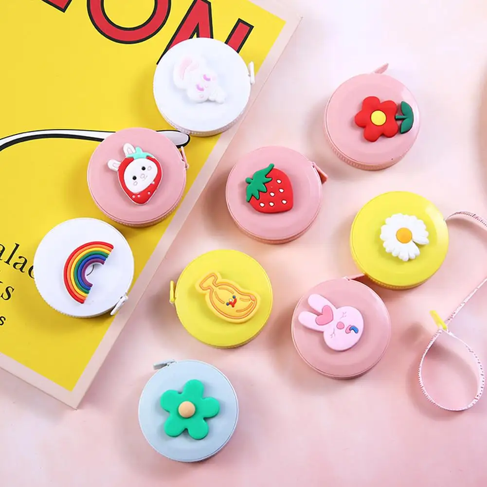 

Cartoon Cute Roll Tape Portable 1.5m/60" Inch Cm Automatic Retractable Ruler Children Height Ruler Tailor Tape Measure