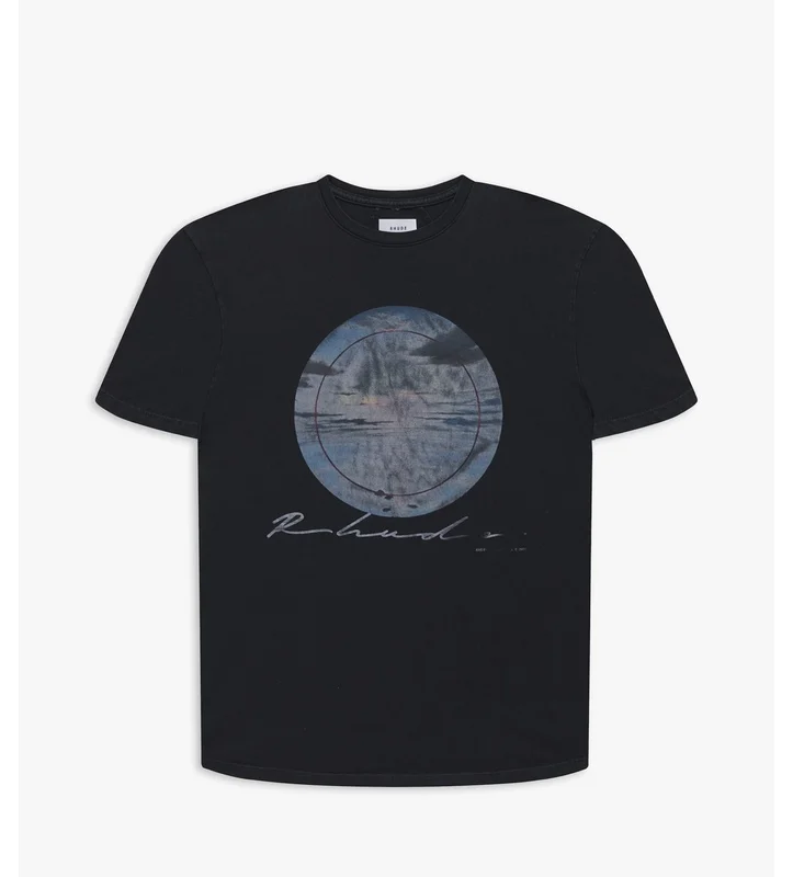 

2022ss Rhude Sunrise Printed Women Men T shirts tees Hiphop Ovesized Rhude Men Casual Cotton T shirt