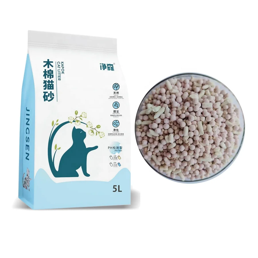 100% натуральный водопоглощающий кошачий наполнитель лигнин и хлопковый песок