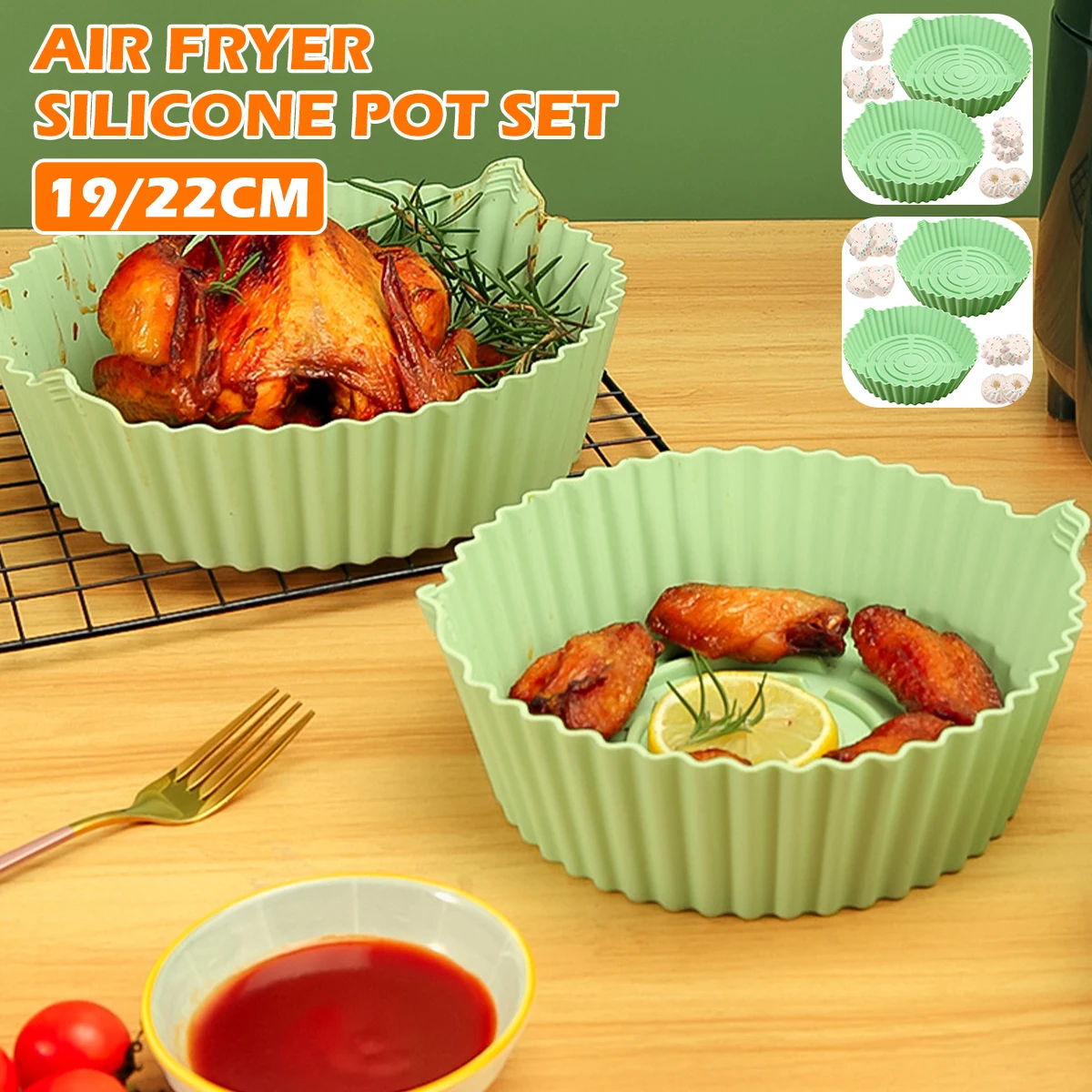 

10 шт., силиконовая форма для фритюрницы, с чашкой для маффинов