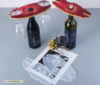 wine rack mold diy crystal drop glue mirror silicone wine tray bracket cup holder