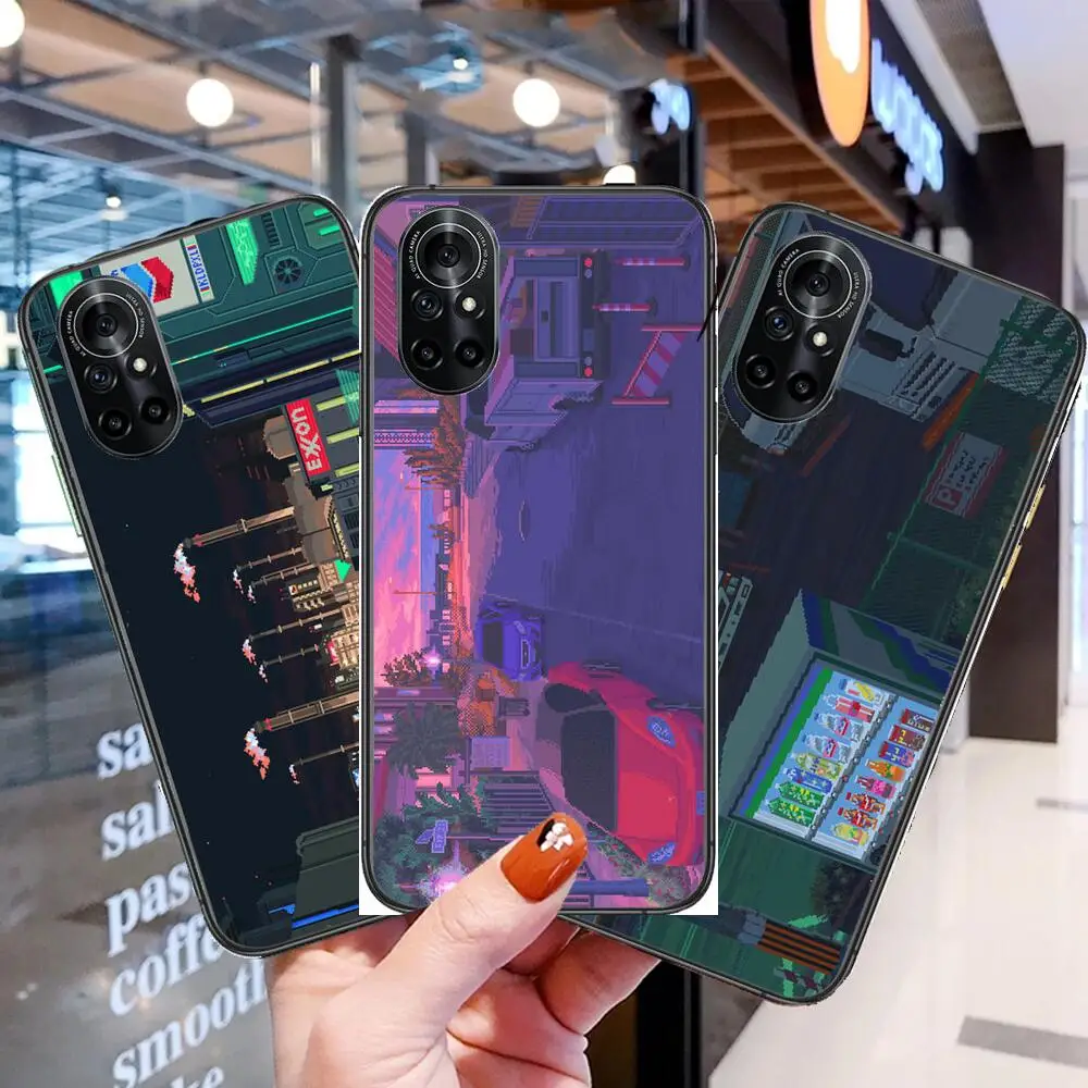 

dream scene Clear Phone Case For Huawei Honor 20 10 9 8A 7 5T X Pro Lite 5G Black Etui Coque Hoesjes Comic Fash design