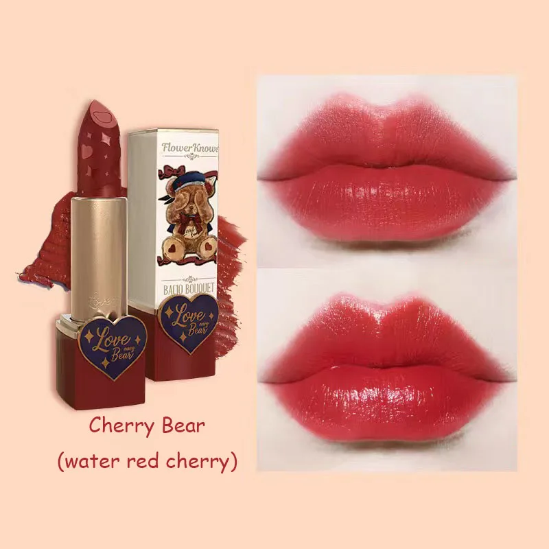 Водостойкая матовая губная помада Flower Knows Love Bear для женщин Косметика макияжа губ