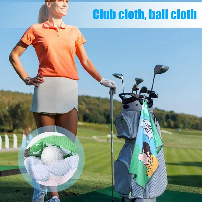 Полотенце для пота полотенце гольфа с карабином тренировок мягкое тренажерного