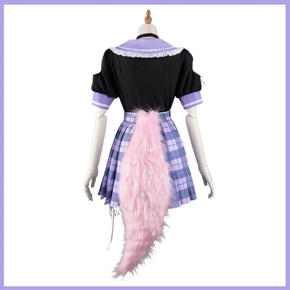 Виртуальный YouTuber Hakui Koyori Косплей Костюм Hololive парик японский фиолетовый