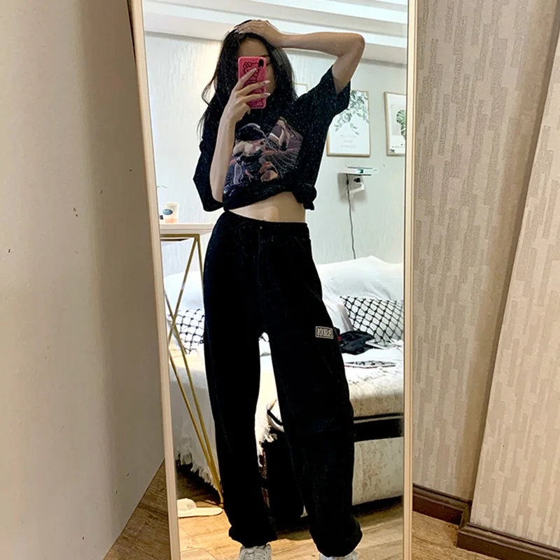 Женские хлопковые эластичные брюки с высокой талией для похудения повседневные