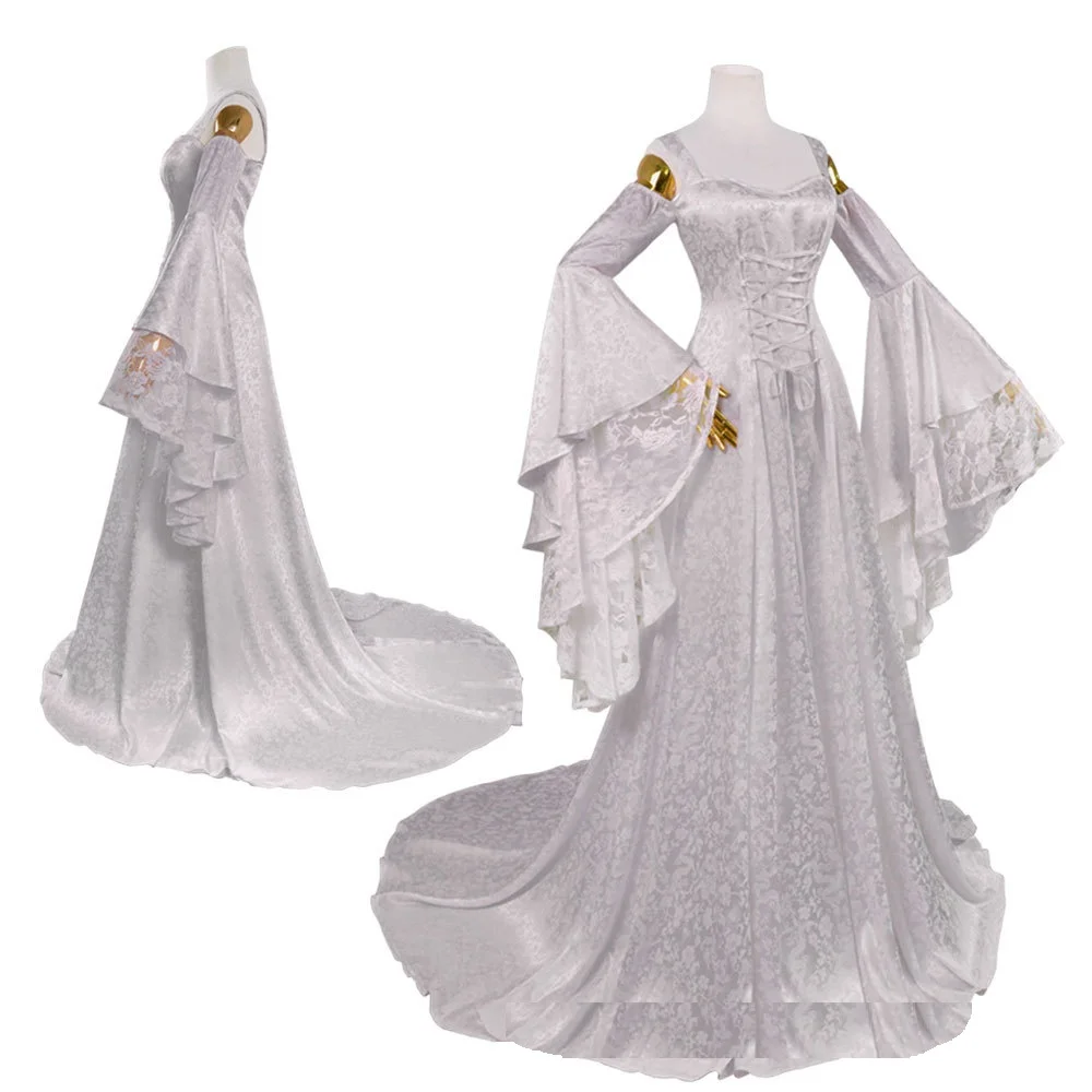 Длинное бархатное платье средневековой эпохи для косплея