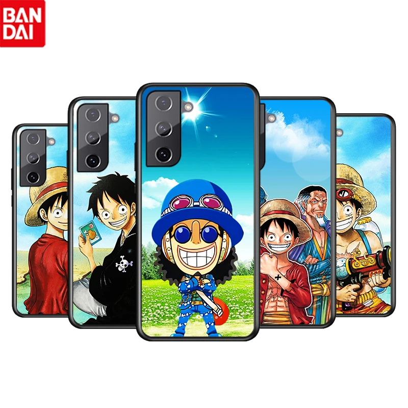 

Cartoon One Piece Cool For Samsung Galaxy S22 S21 S20 Ultra Plus Pro S10 S9 S8 S7 4G 5G Soft Black Phone Case Funda Coque Cover