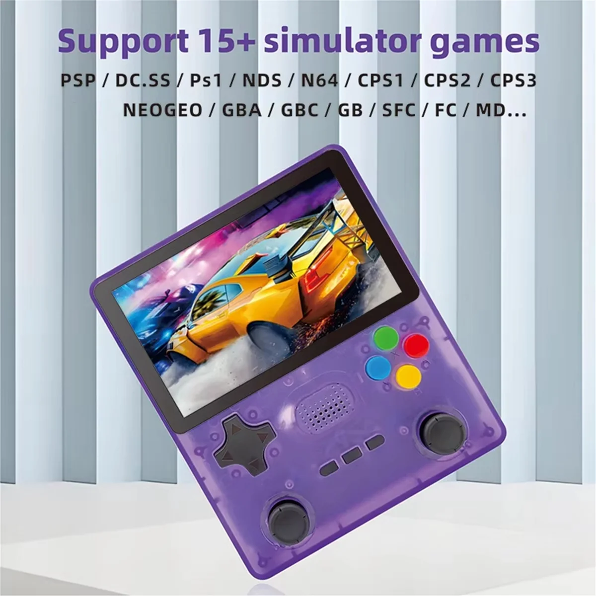 Новая портативная игровая консоль R39S в стиле ретро, система Linux, 4-дюймовый IPS-экран, портативный карманный PSP, плеер для видеоигр, 64 ГБ, синий (art.: 3920cf2fb29db) - 3920cf2fb29db