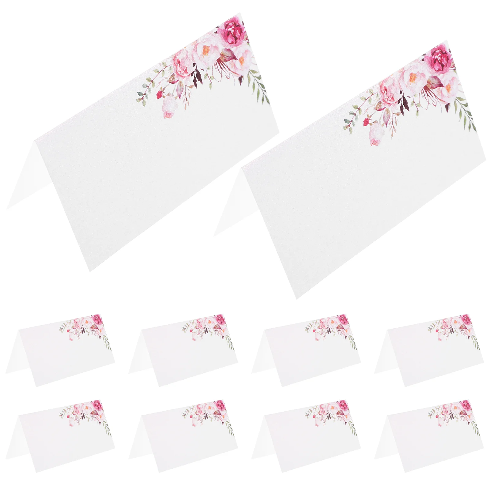

25pcs Writable Place Cards Floral Printing Place Cards Dining Table Place Cards