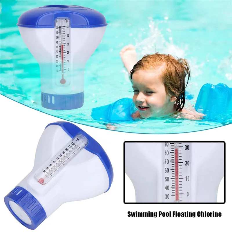 

Swimming Pool Floating Chemical Chlorine Dispenser Swimming Pool Accessory Thermometer Disinfection Automatic Applicator Pump