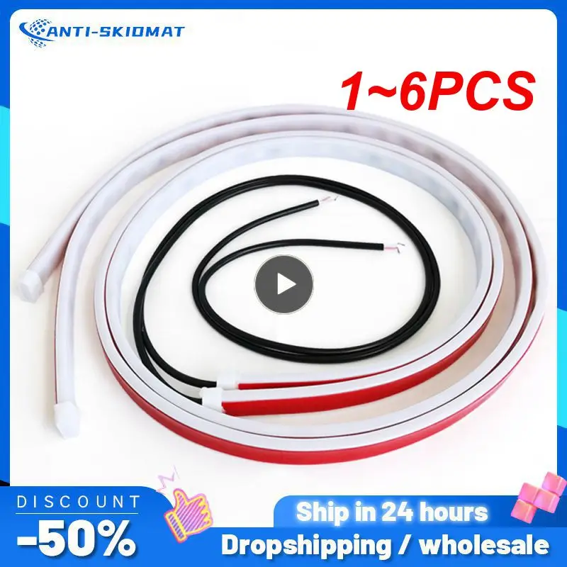 

1 ~ 6 шт., декоративные стробоскопы для дверей автомобиля, 12 В, 120 см