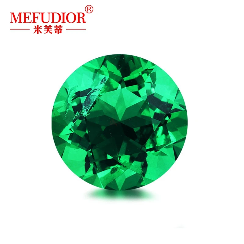 

Round Shape Full Specification Loose Stone 5-8mm Lab-grown Columbia Emerald Gems