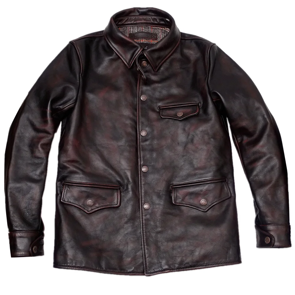 

Пальто мужское из натуральной кожи, размеры до 5XL