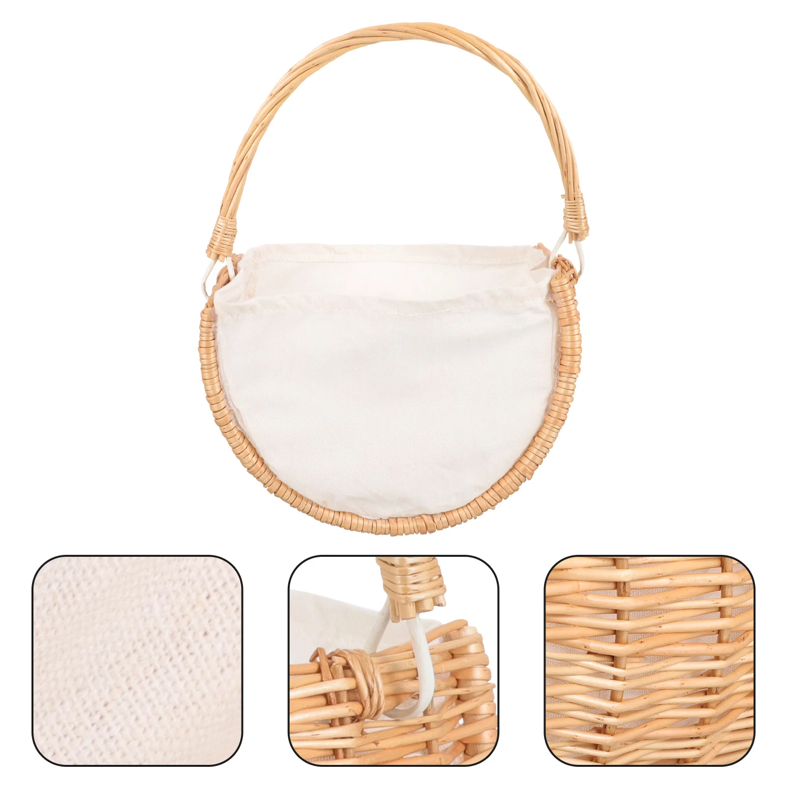 

Creative Elegant Unique Wedding Flower Basket Cloth Flower Basket Rustic Wedding Basket for Wedding Accessory Home Decor