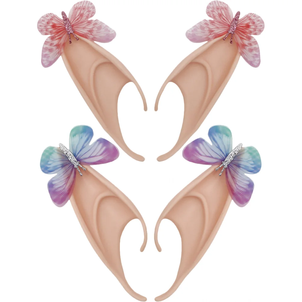 

2 Pairs Decorative Statement Elegant Dress Costume Prop Cosplay Elf Ears Dress Elf Ears Fairy Cosplay
