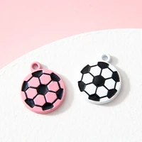 10pcslot 1215mm sport football enamel charms pendant braclets for jewelry making earring floating bracelet necklace dangle