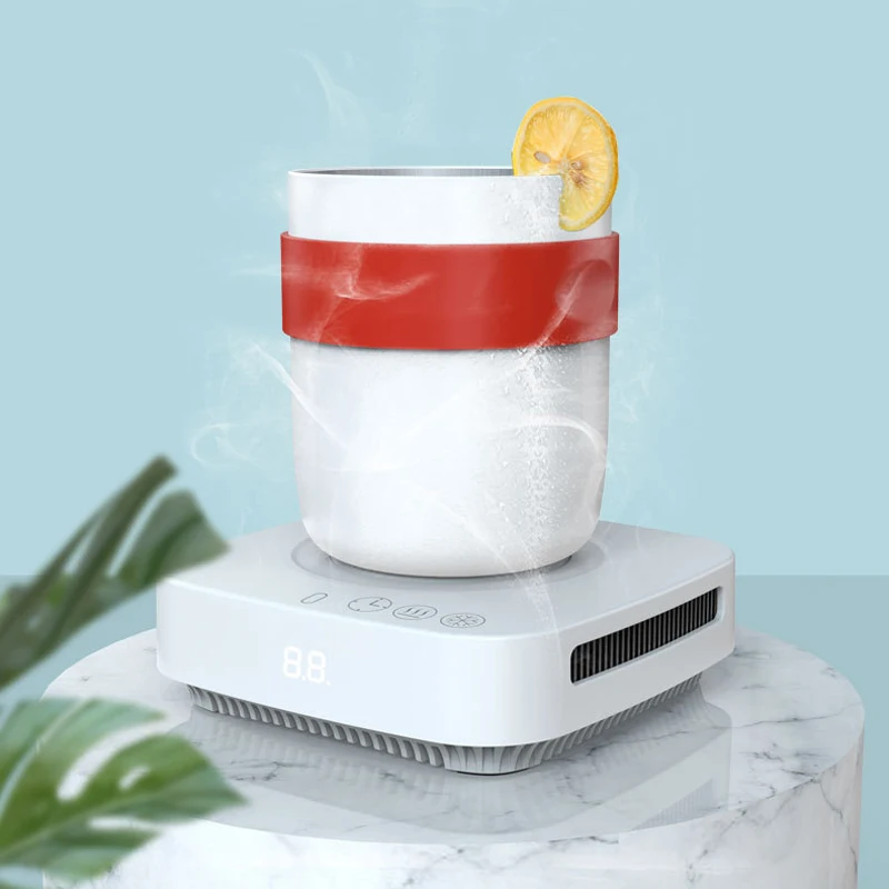 

Smart 2 in 1 Cup Cooler Mug Warmer Coffee Tea Drinks Heating and Cooling Beverage Plate Cooling Cup For Water Milk Beer Cocoa