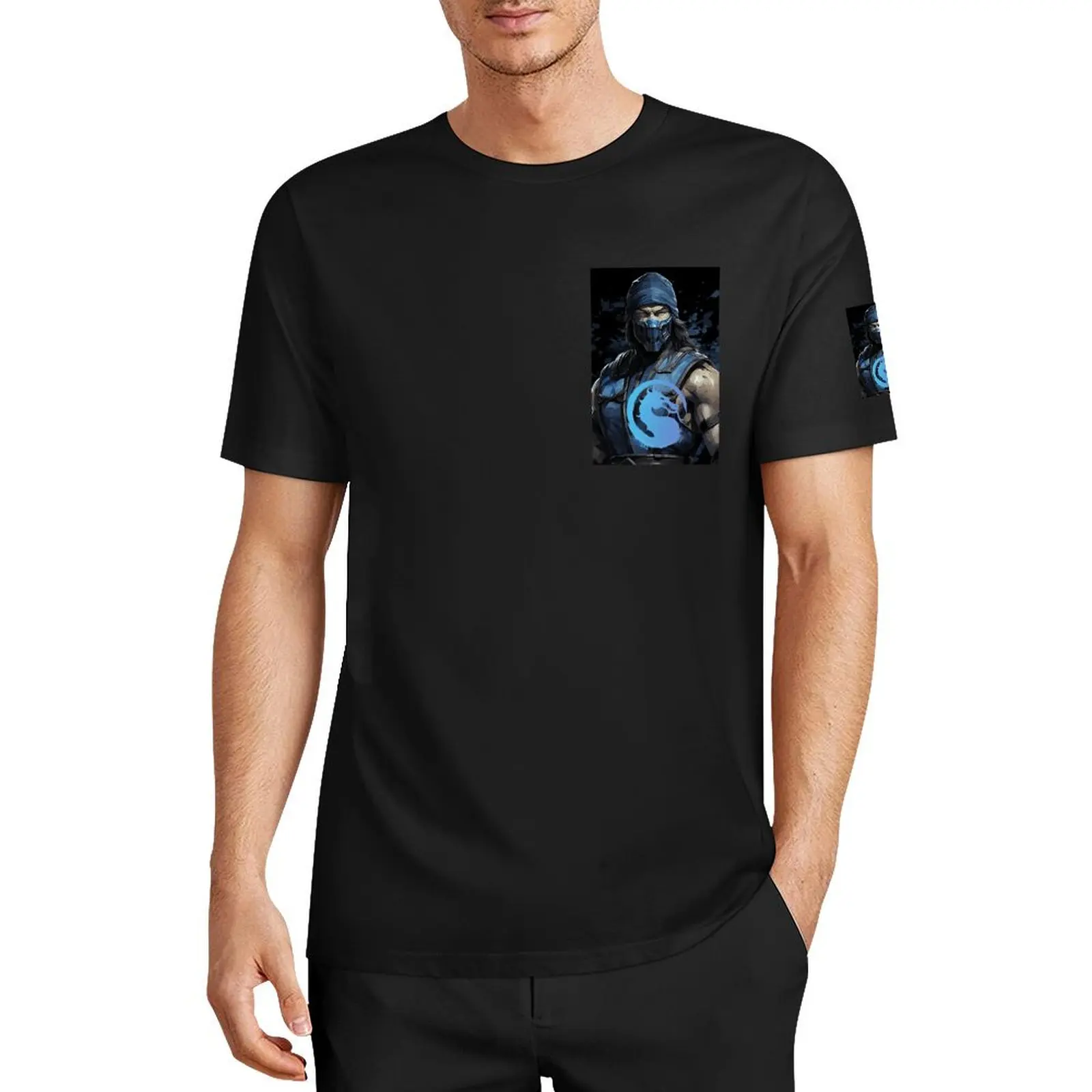 Футболка с круглым вырезом Sub Zero для продажи футболка нагрудным и манжетным