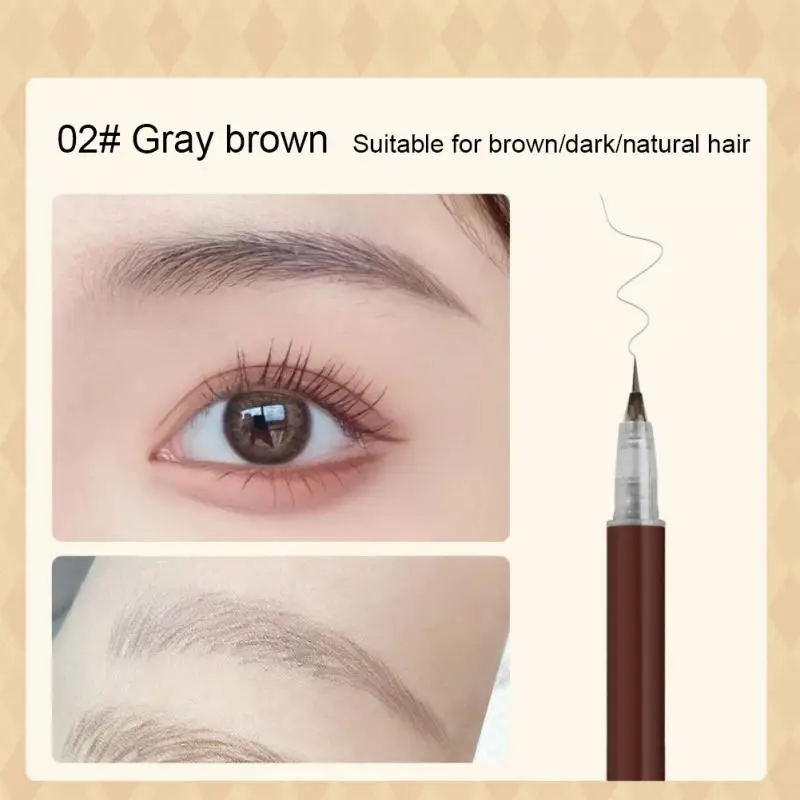 

2023 NEW Liquid Eyebrow Pencil Ultra Thin Head Waterproof Eyebrow Pen Sweat-proof and Colorfast Lazy Thrush Easy To Wear Makeup