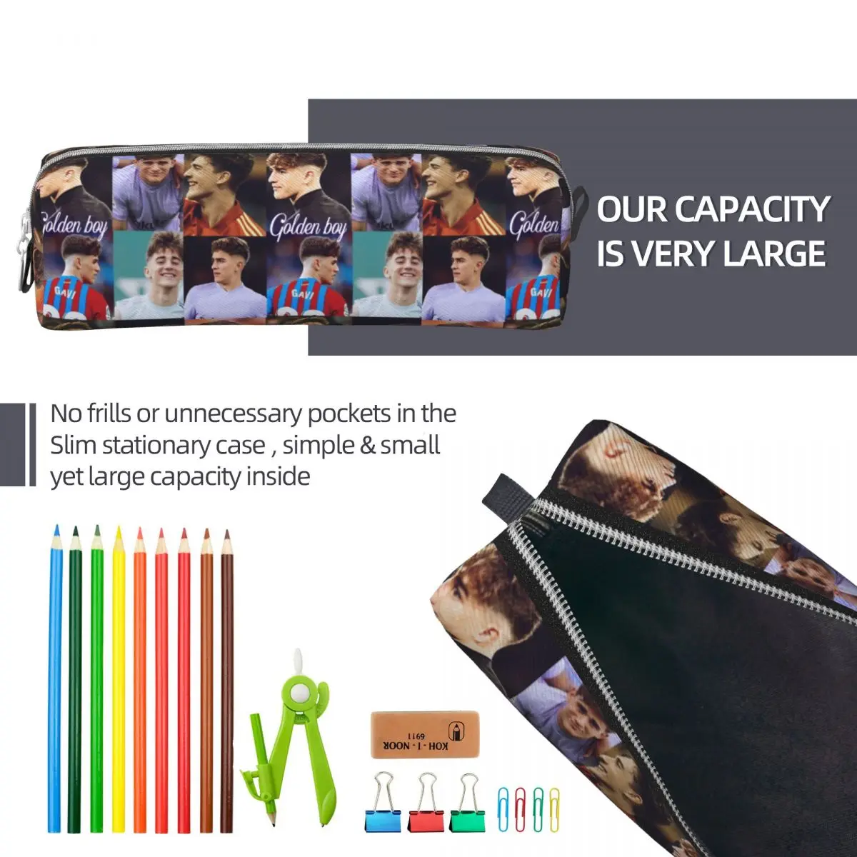 Крутой пенал P-Pablo G-Gavi Sport Испания Пенал Спортивный Футбол Назад в школу Пеналы для