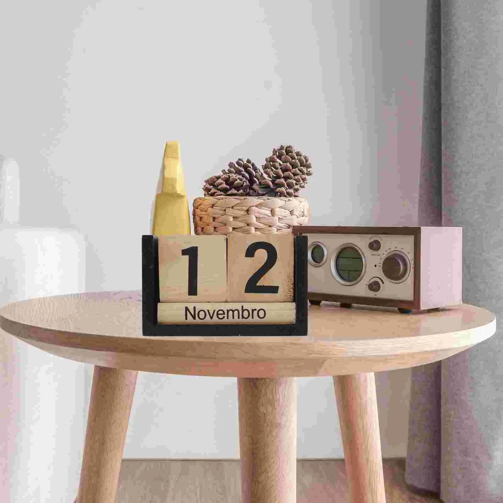 Настольные календари деревянные блоки вечный мини-куб для планирования времени